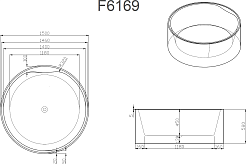 Frank Акриловая ванна 150x150 F6169 white – фотография-8